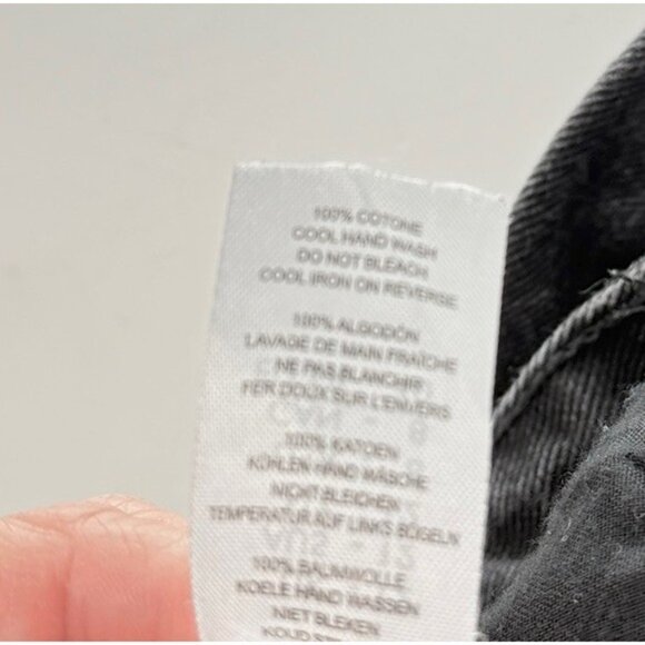 Boohoo Women’s Tapered Black 100% Cotton High Rise Jeans Sz 8 Mom Jeans 90’s - Picture 6 of 9